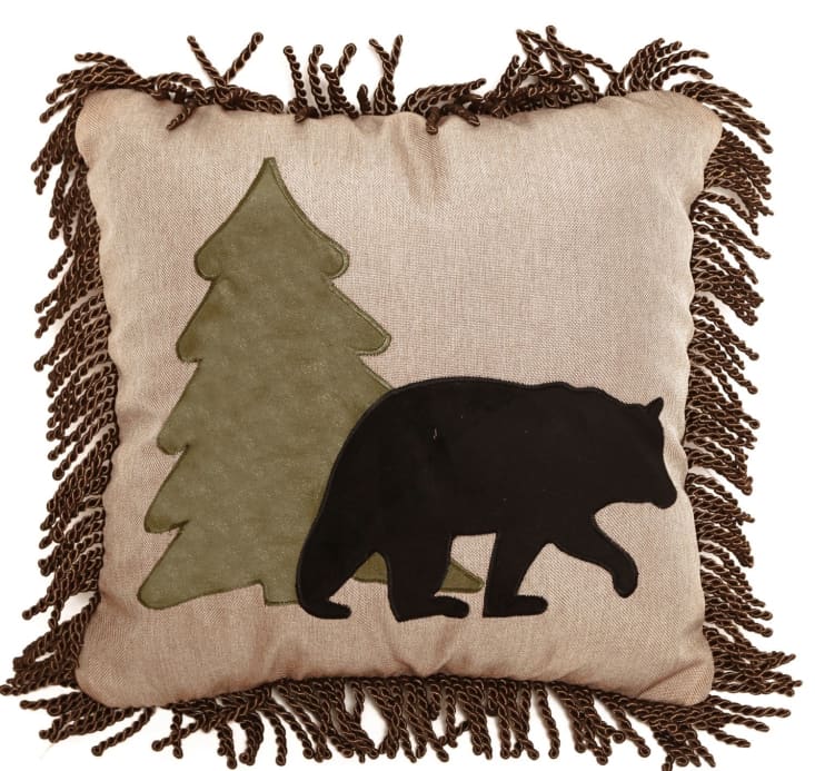 Bear and Tree Pillow - Accent