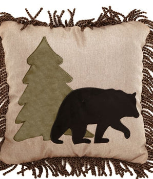 Bear and Tree Pillow - Accent