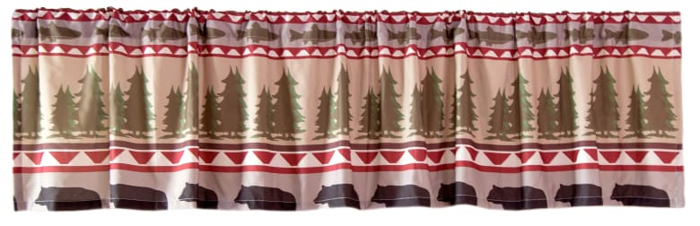 Bear Stripe Valance - Curtains Drapes & Valances
