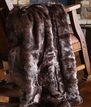 Brown Bear Fur Throw - Throw Blanket