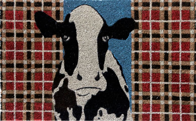Cow Coir Door Mat - Area Rug
