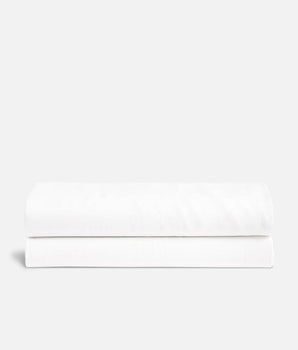 Linen Fitted Sheet - Twin / White Bedding