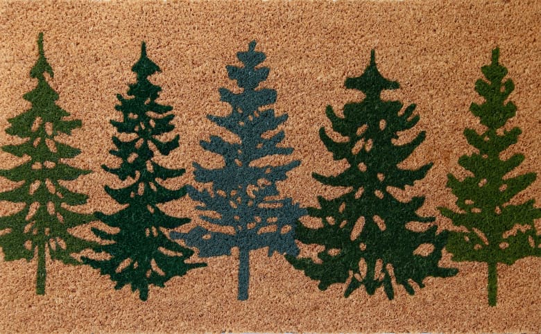 Pine Tree Coir Door Mat - Area Rug