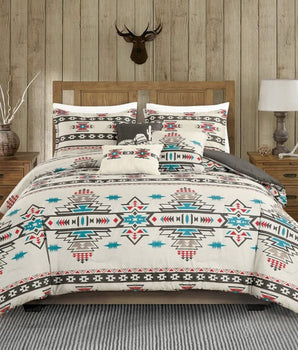 Southwestern Sedona Desert Aztec Comforter - 6 Piece Set - 