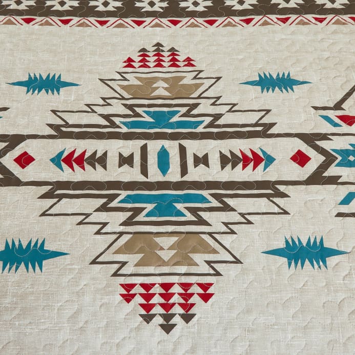 Southwestern Sedona Desert Aztec Quilt Coverlet - 5 Piece 