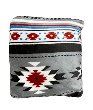 Southwestern Aztec Accent Pillow - Gray - Accent Pillow