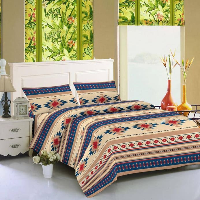 Southwest Aztec Comfort Bed Sheet Deep Pocket Count - 4 Piece Set - Linen Mart Cozy Down Comforters, Quilts, Sheets,Pillows & Weighted Blankets