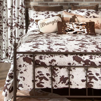 Wrangler Cowhide Quilt Set - Twin Quilts Bedspreads &