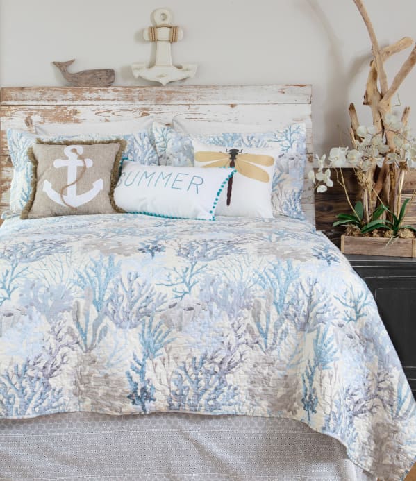 Summer Reef Coastal Quilt Set - Quilts Bedspreads &