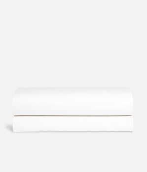 The Snuggle Sateen Flat Sheet - Twin / White Bedding