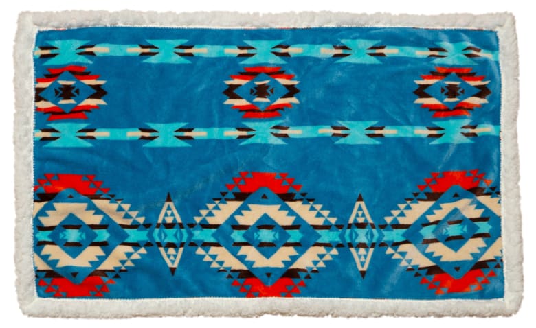 Turquoise Southwest Dog Blanket - Large - Dog Blankets