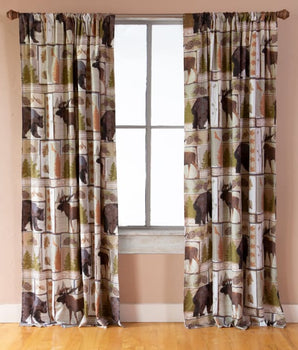 Vintage Lodge Curtain Panels - Curtains Drapes & Valances