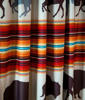 Western Stripe Curtain Panels - Curtains Drapes & Valances