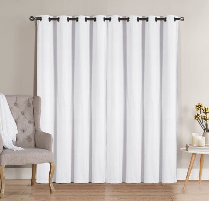 Solid Grommet Top Thermal Insulated Blackout Window Curtain - 1 Panel - Linen Mart Cozy Down Comforters, Quilts, Sheets,Pillows & Weighted Blankets