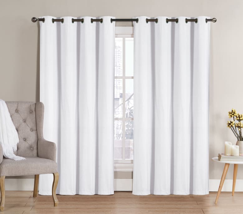Solid Grommet Top Thermal Insulated Blackout Window Curtain - 1 Panel - Linen Mart Cozy Down Comforters, Quilts, Sheets,Pillows & Weighted Blankets