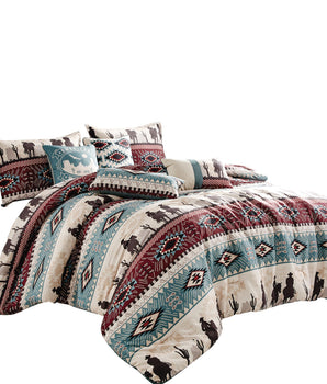 Southwest Cowboy Aztec Comforter Set - Comforters & Sets