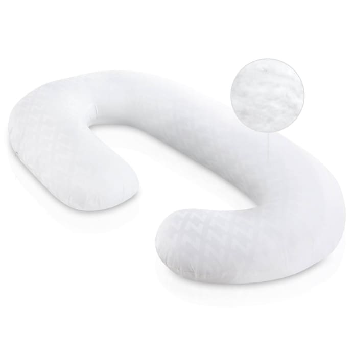 Full Body Cooling Tencel Cuddle Pregnancy Pillow - Linen Mart Cozy Down Comforters, Quilts, Sheets,Pillows & Weighted Blankets